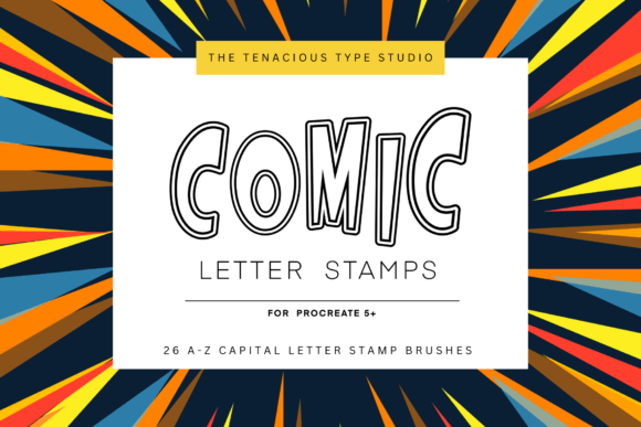 Download Comic Letter Stamps for Procreate - Procreate Collection