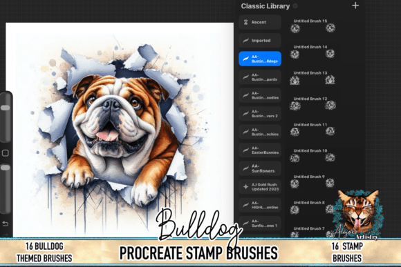 Download Bulldog Procreate Brush Stamps - Procreate Collection