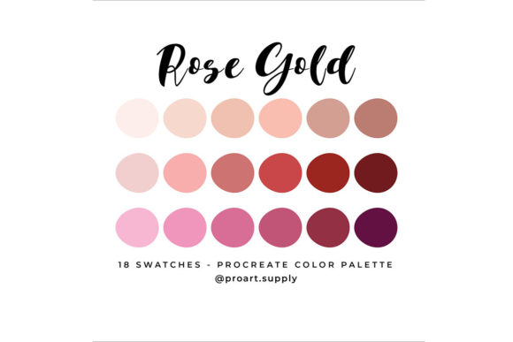 Download Rose Gold Procreate Color Palette - Procreate Collection