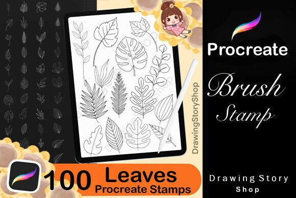 Download 100 Leaves Procreate Brushes Stamps - Procreate Collection