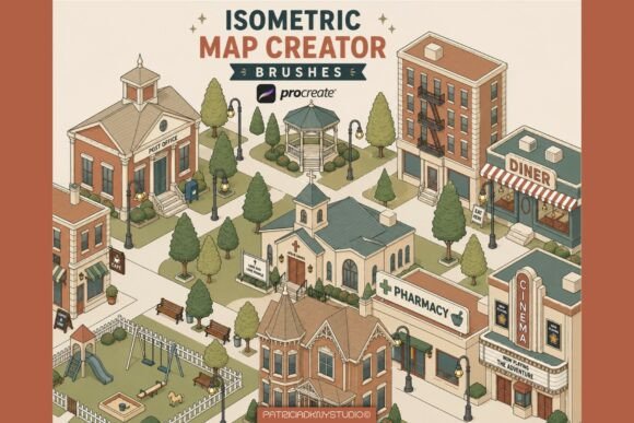 Download Procreate Isometric Map Creator Brushes - Procreate Collection