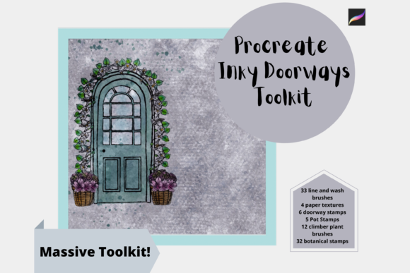 Download Procreate Doors Ink Line Wash Brush Set - Procreate Collection