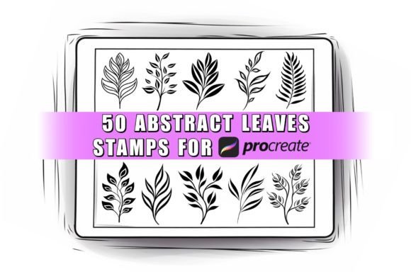 Download 50 Abstract Leaves Procreate Stamps - Procreate Collection
