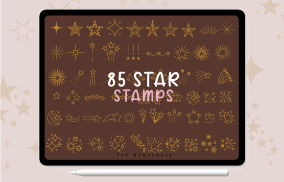 Download Brush Stamp Procreate - Star Sparkle - Procreate Collection