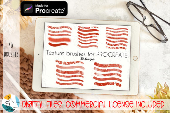 Download 30 Texture Brushes Bundle for Procreate. - Procreate Collection