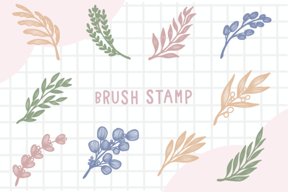 Download Line Art Leaf Brush Stamp Procreate - Procreate Collection