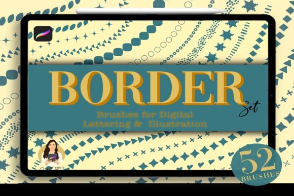 Download Border Procreate Brush Set | 52 Brushes - Procreate Collection