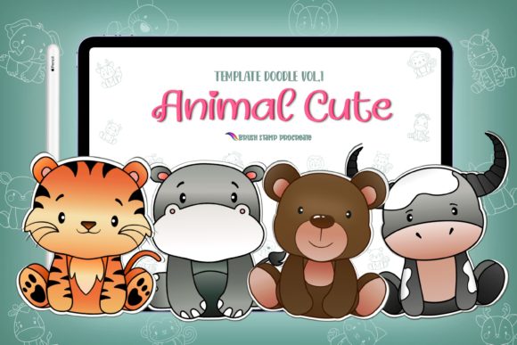 Download Procreate Animal Cute Characters Brushes - Procreate Collection