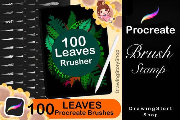 Download 100 Foliage Procreate Brushes,Leaves - Procreate Collection