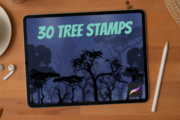 Download Trees Procreate Stamps - Procreate Collection