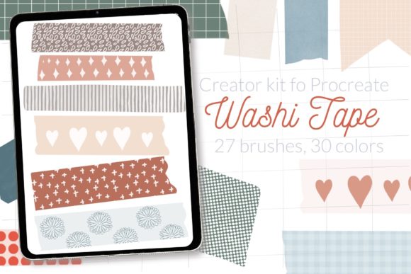 Download Washi Tape Procreate Digital Tape Stamps - Procreate Collection