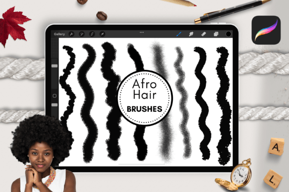 Download Afro Hair Procreate Brushes - Procreate Collection