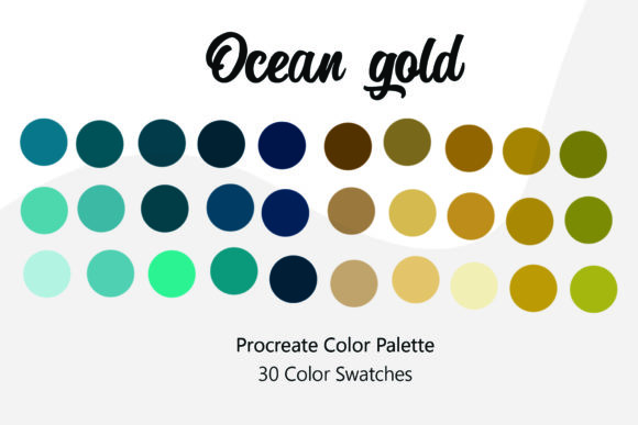 Download Ocean Gold Procreate Color Palette - Procreate Collection