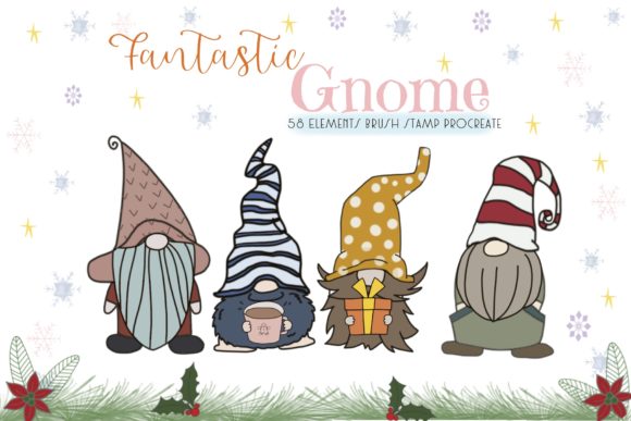 Download Fantastic Gnome 58 Brush Stamp Procreate - Procreate Collection