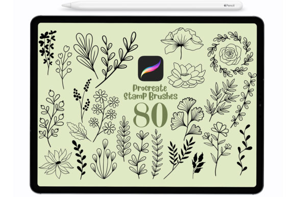 Download 80 Botanical Stamp Brushes for Procreate - Procreate Collection