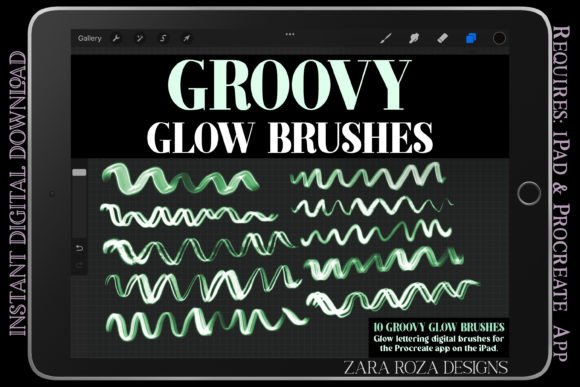 Download Procreate Groovy Glow Brush Pack - Procreate Collection