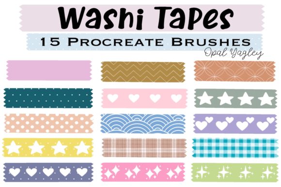 Download 15 Washi Tapes Procreate Brushes - Procreate Collection