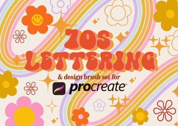 Download 70s Lettering Procreate Brushes - Procreate Collection