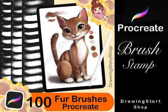 Download 100 Fur Brushes Set for Procreate - Procreate Collection