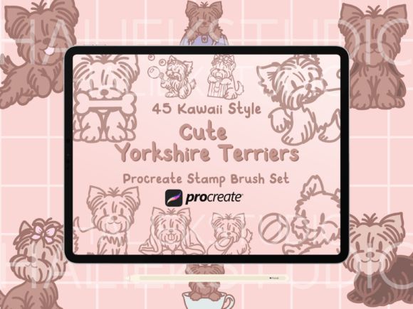 Download Yorkshire Terrier Procreate Stamp Brush - Procreate Collection