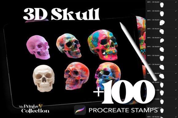 Download 100+ Procreate 3D Skull Stamps - Procreate Collection