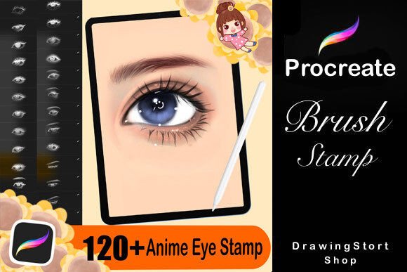 Download 120 Procreate Anime Eye Stamps Brushes - Procreate Collection