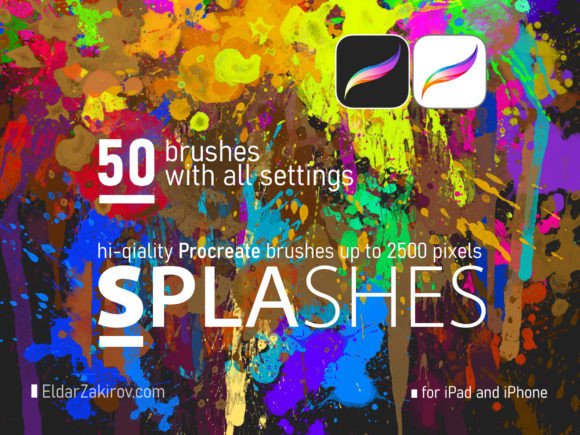 Download 50 Hi-Res SPLASHES Brushes for PROCREATE - Procreate Collection