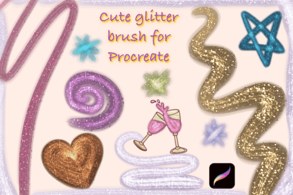 Download Sparkly Glitter Brush for Procreate - Procreate Collection
