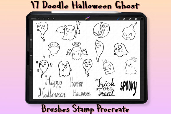Download 17 Ghost Brush Stamp Procreate - Procreate Collection