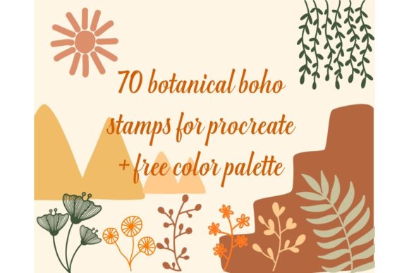 Download 70 Botanical Boho Procreate Stamps Brush - Procreate Collection