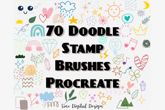 Download Procreate Stamps Brushes Cute Doodle - Procreate Collection