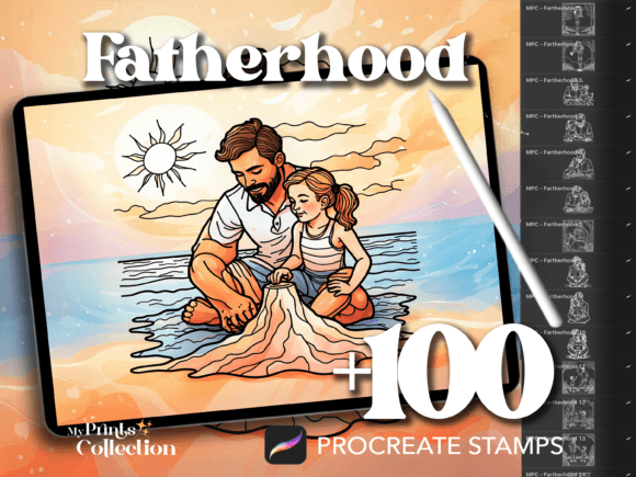 Download 100+ Father's Day Procreate Stamps - Procreate Collection