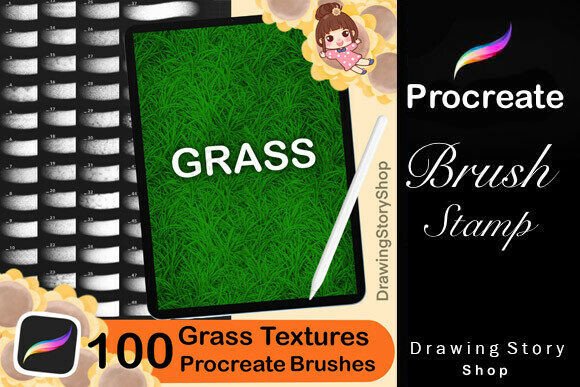 Download 100 Procreate Grass Texture Brushes - Procreate Collection