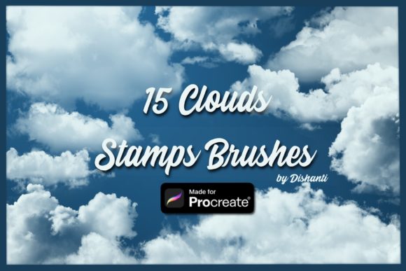 Download 15 Clouds Stamps Brushes for Procreate. - Procreate Collection
