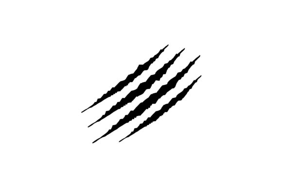 Download Cat Tiger Scratches Paw Shape Doodle - Scratches Collection
