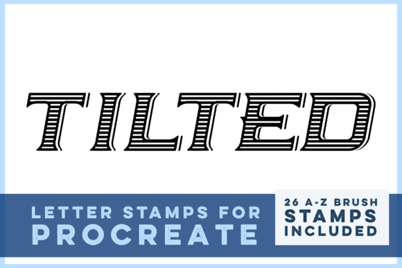 Download Tilted Letter Stamps for Procreate - Procreate Collection
