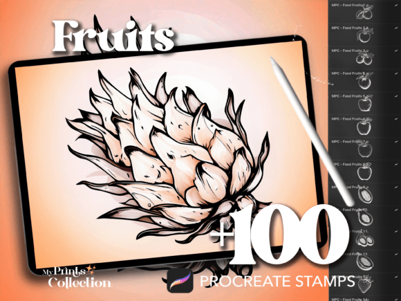 Download 100+ Procreate Fruits Food Stamps - Procreate Collection