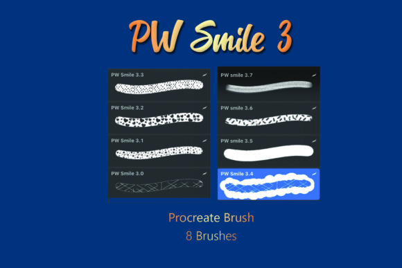 Download PW Smile 3 Procreate Brush Glitter Brush - Procreate Collection