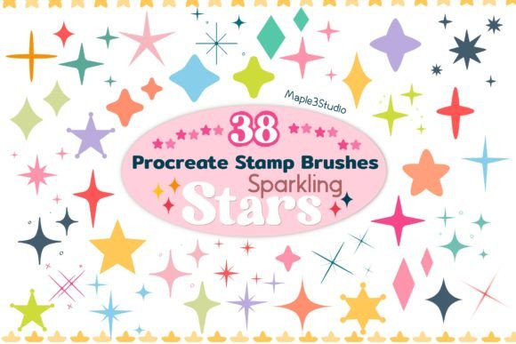 Download Sparkling Star Stamp Brush for Procreate - Procreate Collection