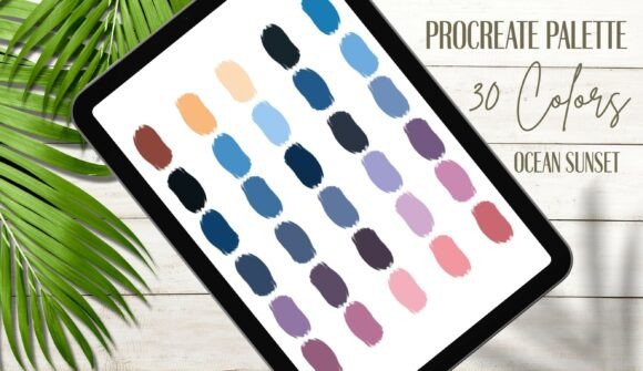 Download Procreate Palette Ocean Sunset - Procreate Collection