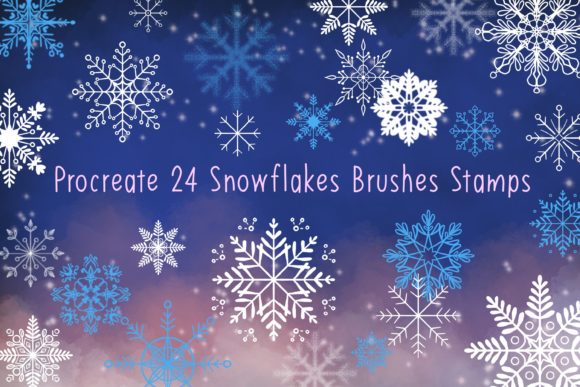 Download Procreate 24 Snowflakes Brushes Stamps - Procreate Collection