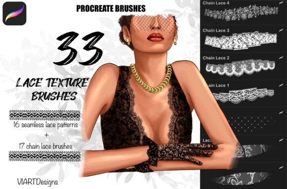 Download Lace Texture Brushes for Procreate - Procreate Collection