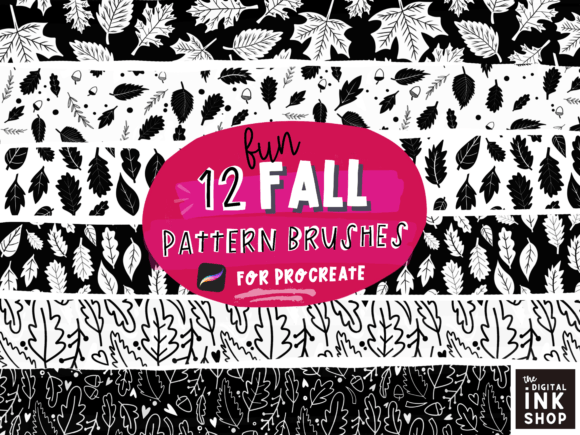 Download 12 Fall Pattern Procreate Brushes - Procreate Collection