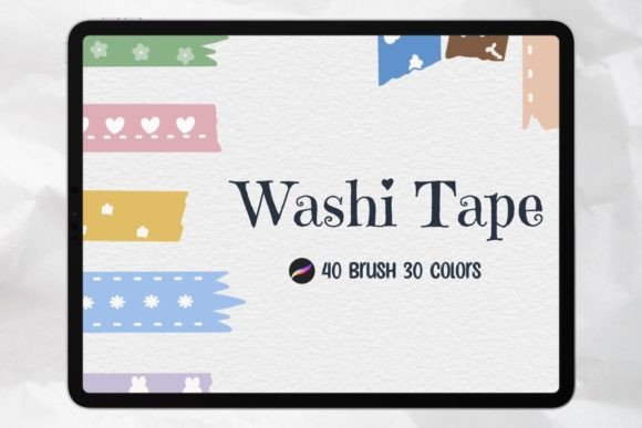 Download Washi Tape Procreate Digita Stamps - Procreate Collection