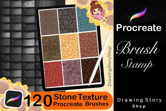 Download 120 Procreate Stone Textures Brushes - Procreate Collection