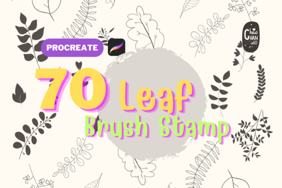 Download Leaf 70 Brush Stamp Procreate - Procreate Collection
