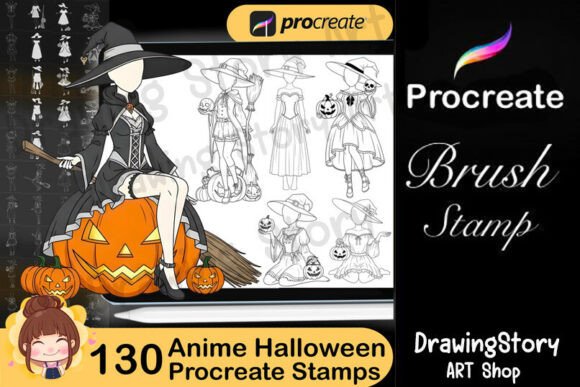 Download 130 Procreate Anime Halloween Stamps - Procreate Collection
