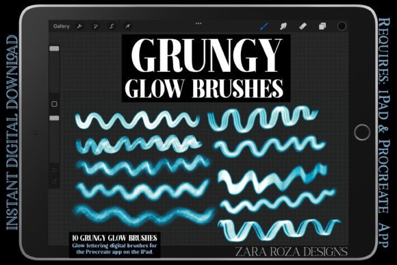 Download Procreate Grungy Glow Brushes - Procreate Collection