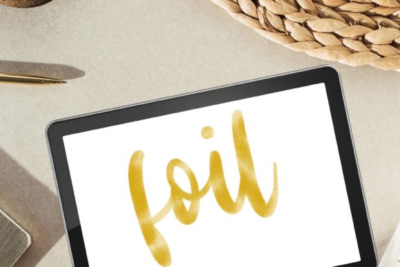 Download Metallic Foil Procreate Lettering Brush - Procreate Collection