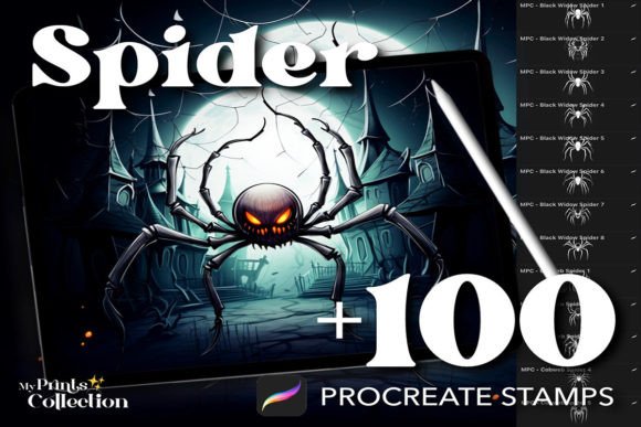 Download 100+ Spider Tattoo Stamps Procreate - Procreate Collection